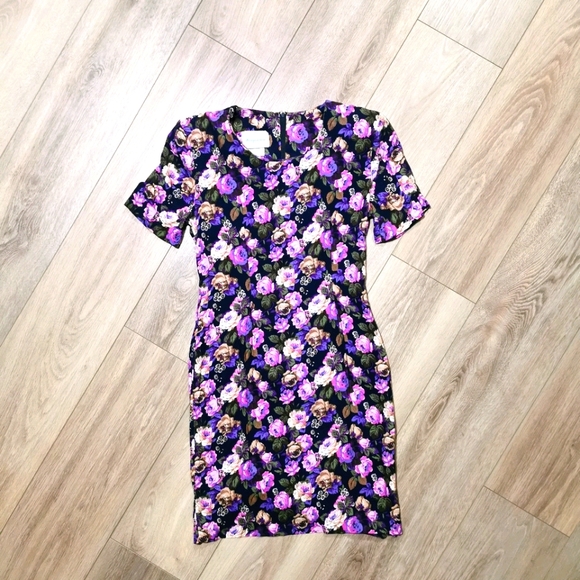 Vintage 1980's Floral Dress by Frequence Size S - Picture 1 of 4